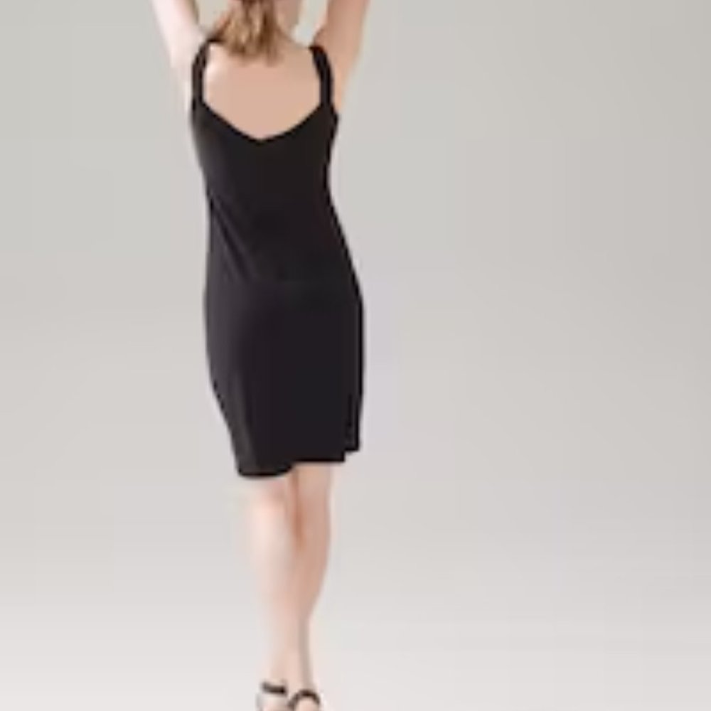 White House Black Market Black Floral Embroidered Sleeveless Dress - Picture 2 of 8